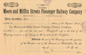 Moore and Mifflin Streets Passenger Railway Co.
